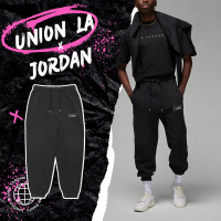 Nike 長褲 Jordan x Union Pants 男款 黑 抽繩 厚磅 聯名 喬丹 棉褲 DV7337-010