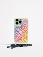 เคส IPHONE 14 PRO โลโก้หลากสำหรับผู้หญิงสีโปร่งใส