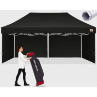 Premium Canopy Tent Commercial Instant Shade 10x20 Premium-Series Black Canopies for Outdoor Furniture Terrace Parasol Tents