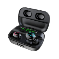 100pcs Q82 TWS Bluetooth 5.0 Earphones Digital Display Mini Wireless Stereo Gaming Earbuds Sports Headsets Charging Case VS Q32