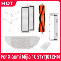 For Xiaomi Mijia 1C / STYTJ01ZHM Robot Vacuum Cleaner Hepa Filter Main Brush Mop Cloth Replacement Kits Parts Accessories