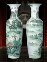 景德鎮陶瓷器手繪落地大花瓶擺件家居裝飾中式客廳落地特大號清倉