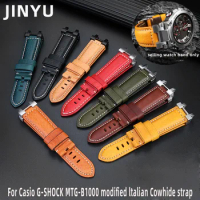 Modified Genuine leather Strap For Casio G-SHOCK Italy Cowhide Strap MTG-B1000 MTG-G1000 Modified 24mm Men's accessories