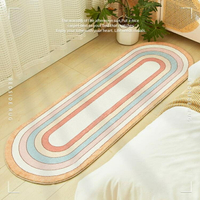 圓形地毯 橢圓形長條床邊毯小地毯臥室客廳加厚防摔腳墊床前床下長方形地墊