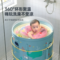 免運 游泳池 嬰兒游泳桶家用游泳池兒童寶寶可折疊家庭室內加厚支架水池洗澡桶 夏天必備 限時優惠