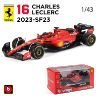 Ferrari F1 2023 SF23, Bburago, รุ่น No. 16 Leclers, รุ่น No. 55 Sainz Jr., สเกล 1:43 คอลเลกชันของเล่