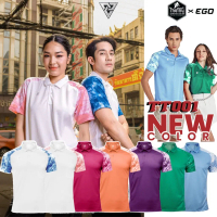 ❗️สีใหม่❗️EGO SPORT x THAI TONE TT-001 เสื้อคอปกไทยโทน ไหล่สโลปพิมพ์ลายมัดย้อม 【ส่งจากไทย】