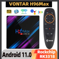 H96 MAX RK3318 Smart TV Box Android 11 TVBox 4K 4GB RAM 64GB 32GB Dual Wifi Set top Box H96MAX 2GB 16GB Google Voice Assitant