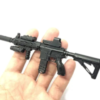 1:6 Scale HK416 Automatic Rifle Plastic Black Gun Model Assemble 4D Puzzles Toy for 12 Inch Action Figures Soldier Model Toys