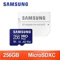 三星 PRO Plus microSDXC UHS-I U3 A2 V30 256GB記憶卡(MB-MD256SA)