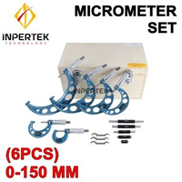 Micrometer Set 0-150 x 0.01mm Mirco meter Set 6 0-25-50-75-100-150mm METRIC