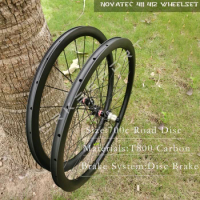 Carbon Wheelset Disc Brake 700c Clincher Tubeless Tubular Novatec 411 412 UCI Quality Carbon Road Disc Brake Wheels