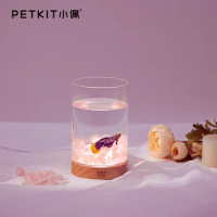 PETKIT 1L Mini Symphony Led Light Betta Tank Thai Betta Mini Fish Tank Crystal Stone Fish Tank Desktop Creative Fish Tank Gift