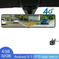 4G Dash Cam Android Mirror Dual Len Rear view Mirror Dashboard Driving Recorder Car Camera Video Recorder Car DVR Park Monitor