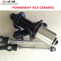 powerway R13 ceramic bearings hubs v brake hubs 20H/24H front rear road bicycle hub 9/10/11s cassett