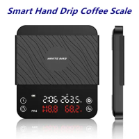 2kg 0.1g Smart Drip Coffee Scale Timer Pour Coffee Electronic Kitchen Scale Double-row Display with USB Chargin