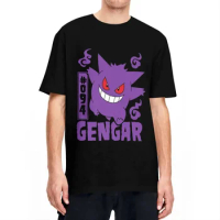 Men Women's Pokemon Gengar T Shirt 100% Cotton Clothes Vintage Short Sleeve Round Collar Tee Shirt 4XL 5XL T-Shirts