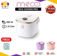 Mecoo Rice Cooker Pro 1.8L 480 Watt Low Carbo Sakura Pink