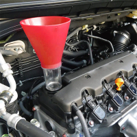 Corong Minyak Hitam Merah 21x12.4x12.4cm untuk Saliran Minyak Enjin Kereta Untuk Toyota Untuk Kia