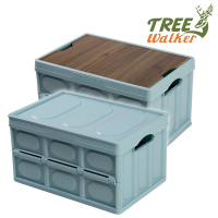 TreeWalker 輕便折疊收納箱(附防水袋與木板)兩入組-兩色可選