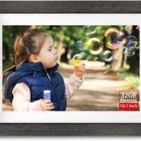 Oxgen Live 10.1 Inch Wifi Digital Picture Frame IPS Touch Screen Smart Cloud Photo Frame with 32GB Storage Frameo App Control