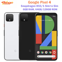Google Pixel 4 64GB/128GB ROM Original Unlocked Cellphone 5.7" Snapdragon 855 Octa Core 6GB RAM NFC 12.2MP&amp;16MP Face ID NFC