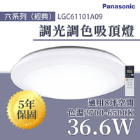 〖國際牌Panasonic /免運〗  LED 調光調色 遙控吸頂燈 36.6W 經典 110V〖永光照明〗PA-LGC61101A09