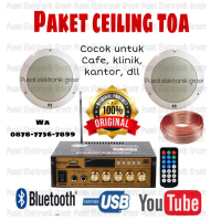 Paket Speaker Ceiling Toa 646r Plafon Cafe Kantor klinik - isi 2 ceiling