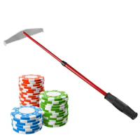 Poker Chip Push Rake Chips Tool Poker Chip Collector Rake Metal Casino Supplies Chips Harrow Collector Portable Dice Putter