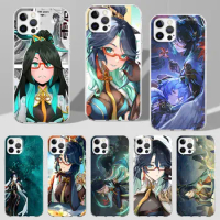 Xianyun Genshin Impact Case for Apple iPhone 11 13 12 Mini 14 15 Pro Max XR 7 8 Plus X XS XS MAX Transparent Silicon Phone Cover