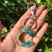Gantungan Kunci Resin Abjad Custom Ocean Keychain Resin Alphabet Souvenir Kado Ganci