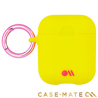 美國 CASE●MATE AirPods 炫彩保護套 - 檸檬黃色 贈掛環及磁性防丟繩