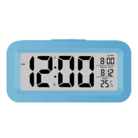 Alarm Clock with Large Screen Display Calendar Thermometer Multiple Color Options For Desk Travel Office Decor