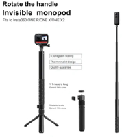 For insta360 one r x2 stealth selfie stick bullet time extension stick accessories panoramic gopro max fusion phone rotating