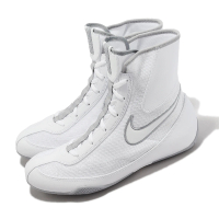 【NIKE 耐吉】訓練鞋 Machomai 男鞋 白 灰 包覆 穩定 拳擊專用鞋(321819-110)