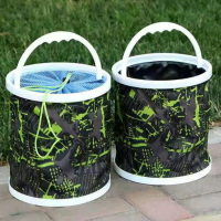 魚護桶一體成型折疊便攜打水釣魚洗車桶打水車載水桶戶外折疊桶