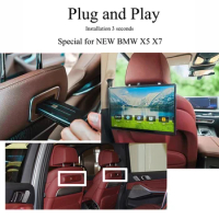 13.3 Inch Car Dedicated UI Style Android 12.0 Headrest Monitor Support Wireless Wifi Bluetooth USB For BMW X5 X7 Plug and Play
