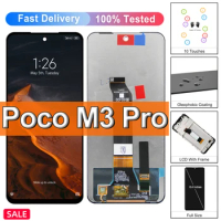 6.5" Original For Xiaomi Poco M3 Pro 5G LCD Display Touch Screen with Frame, For Poco M3Pro M2103K19PG M2103K19PI LCD Replace