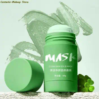 Green Tea Detox Stick Deep Cleansing Mask Oil Control Pores Purifying Clay Green Whitening Deep Cleansing Mud