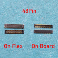 5Pcs 48Pin LCD Display Screen Flex FPC Connector On Motherboard For Samsung Galaxy A8 2018/A530/A8 Plus 2018/A730F/A9 Star Lite