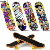 Random 1pc Cute Party Favor Kids Children Mini Finger Board Fingerboard Alloy Skate Boarding Toys Gift