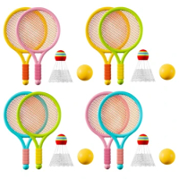 Kids Shuttlecocks Balls Set Include 2 Rackets 1 Badminton for Badminton Supplies
