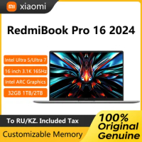 2024 Xiaomi Redmi Book Pro 16 Laptop 16 Inch 3.1K 165Hz Ultra Retina Screen Netbook Ultra 5-125H 32GB 1TB Intel ARC Graphics PC