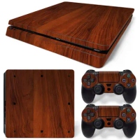 wood Limited Edition PS4 Slim Skin Sticker Decal Cover for ps4 slim Console and 2 Controllers skin Vinyl slim sticker Decal