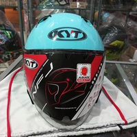 HELM KYT NFJ SOLID ORIGINAL DOUBLE VISOR - Flat Visor - DD Ring - SNI DOT - M-XXL L Aqua Blue