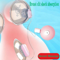 Nipples Clitoris Stimulation Charging Shock-absorbing Breast Massager Double Shock FM Female Masturbator Adult Sex Toys