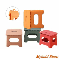 Plastic Folding Stool with Carry Handle for Kids Portable Outdoor Hiking Fishing Foldable Stool Chair Children's Stool Stepstool