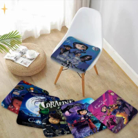 Vintage Anime Movie Coraline Nordic Printing Fabric Cushion Non-slip Living Room Sofa Decor Students Tatami Office Seat Mat