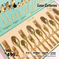 Luna Cutleries Set 16 Pcs Sendok Garpu Stainless Stein Cookware