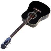 Acoustic Guitar 41 Inch Folk Guitar 6 Strings Spruce Wood Top Full Size Design Musical Instrument